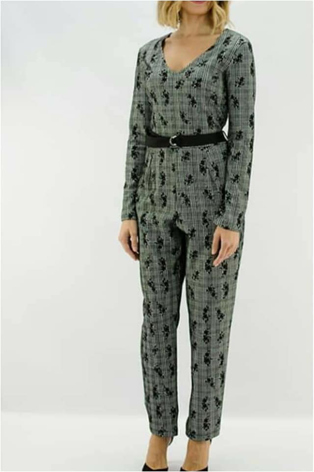 Mono mujer estampado gris