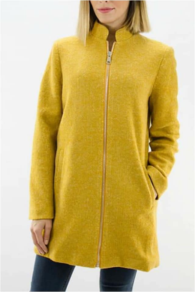 Abrigo paño mujer con cremallera