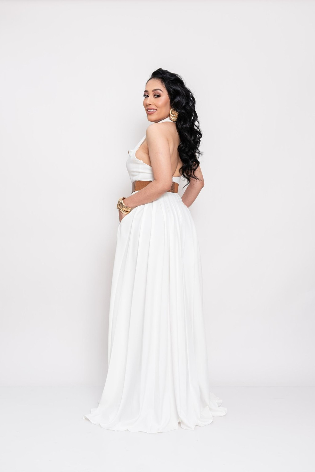 MAXI VESTIDO BLANCO P06755 - Imagen 3
