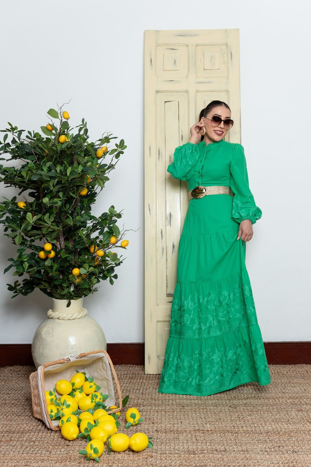 MAXI VESTIDO VERDE P06830 - Imagen 3