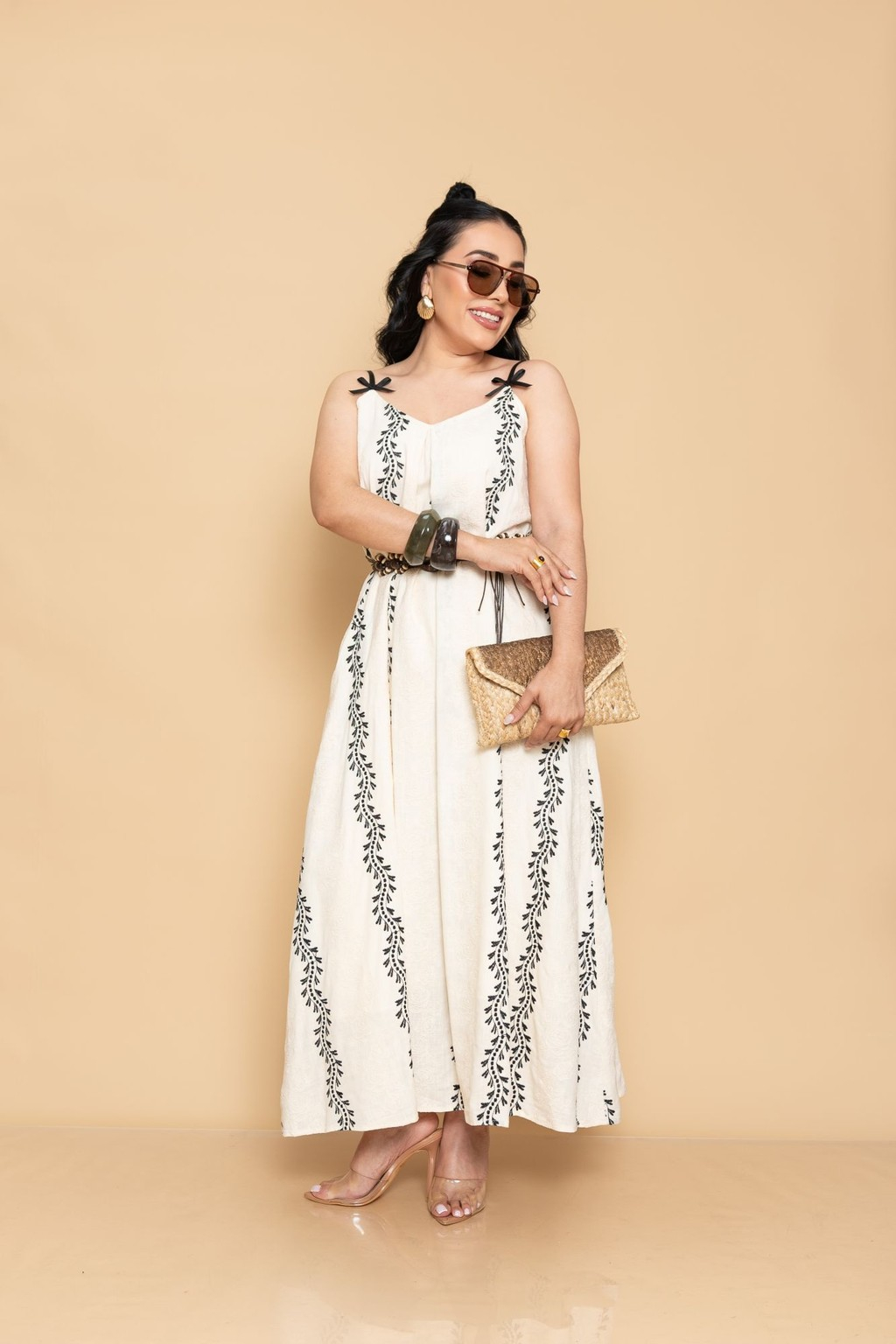 MIDI VESTIDO BEIGE P06844