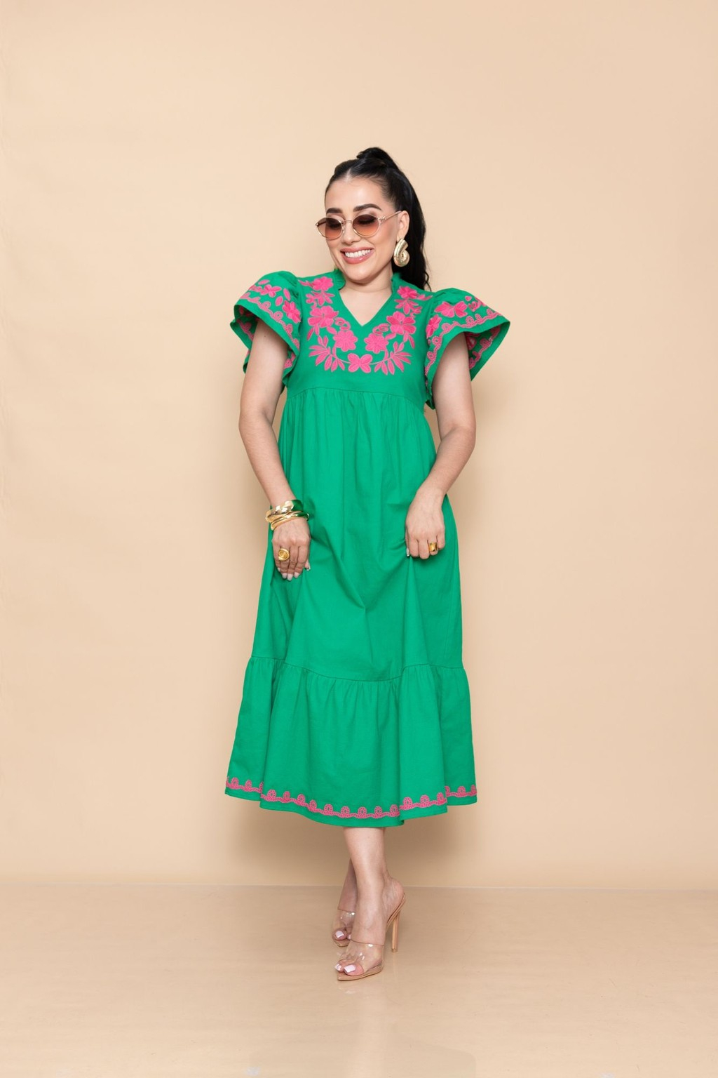 Midi Vestido Verde P07017