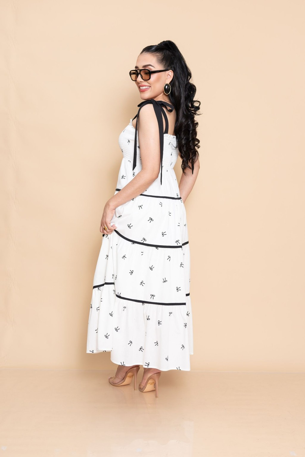 Midi Vestido White P07018 - Imagen 3