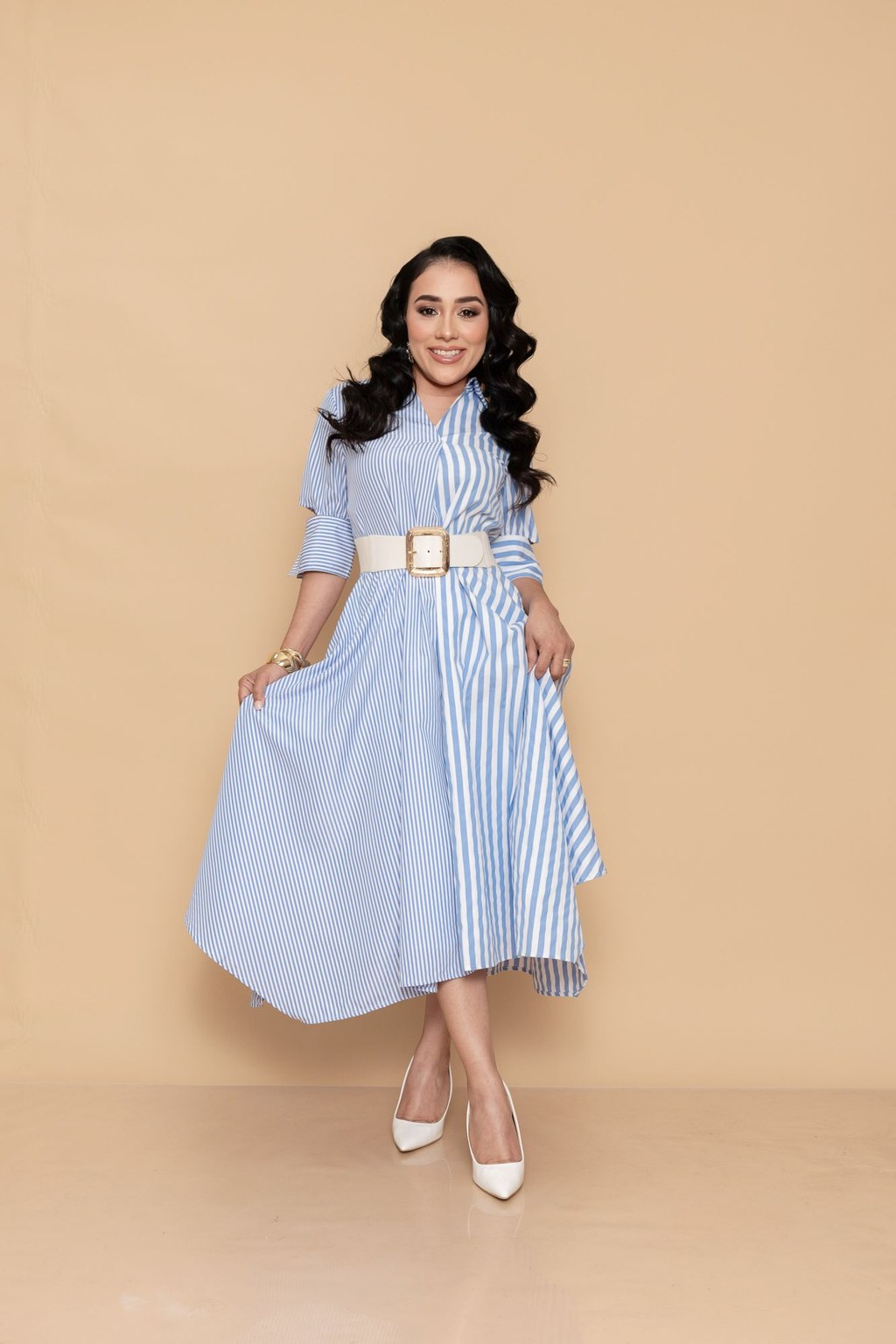 Midi Vestido Celeste P06980