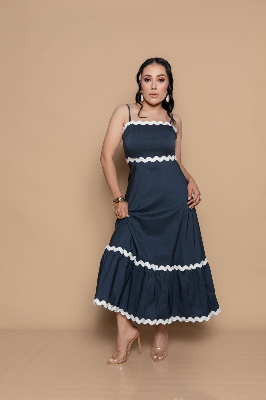 Midi Vestido Denim P06989 - Imagen 3