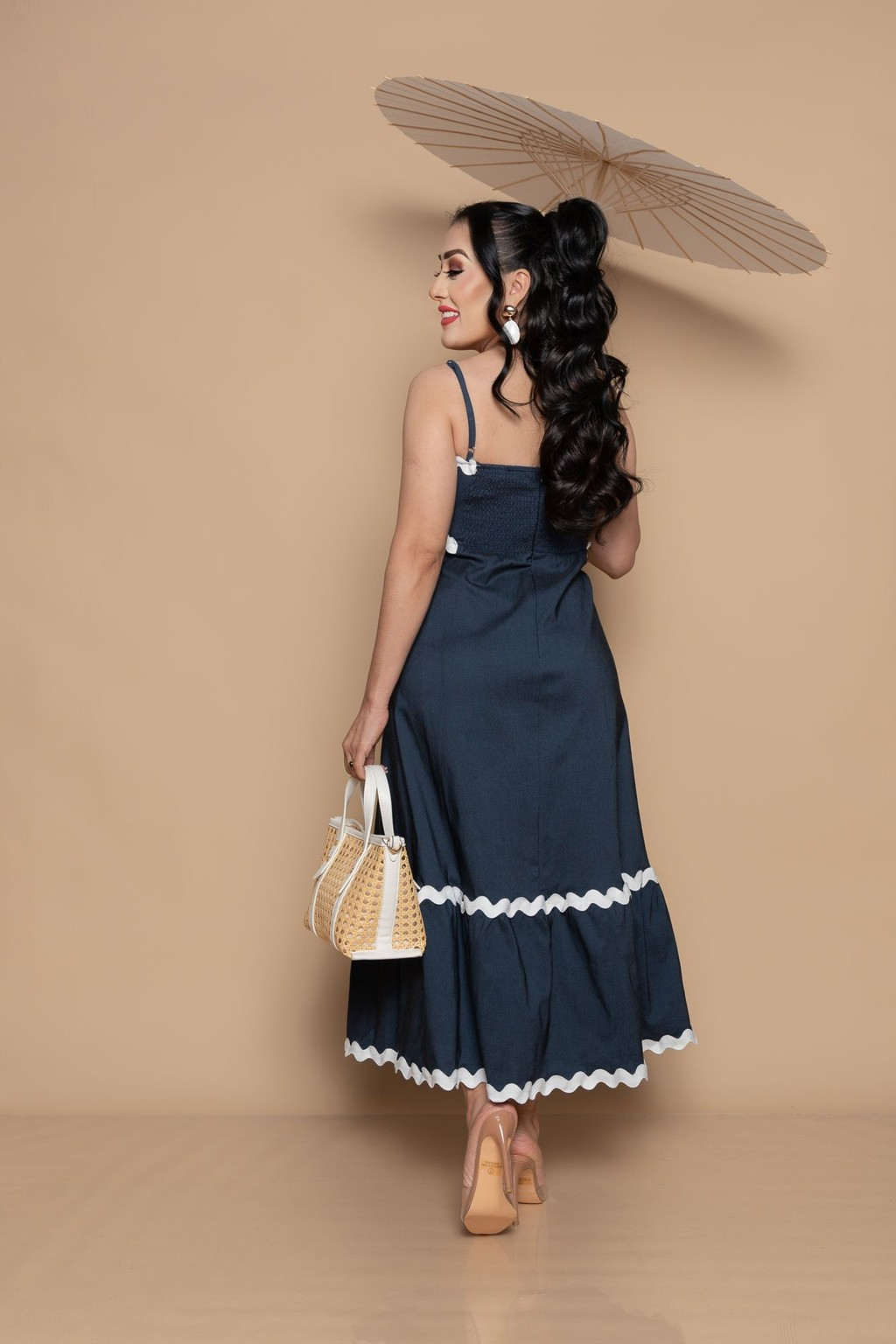 Midi Vestido Denim P06989 - Imagen 4