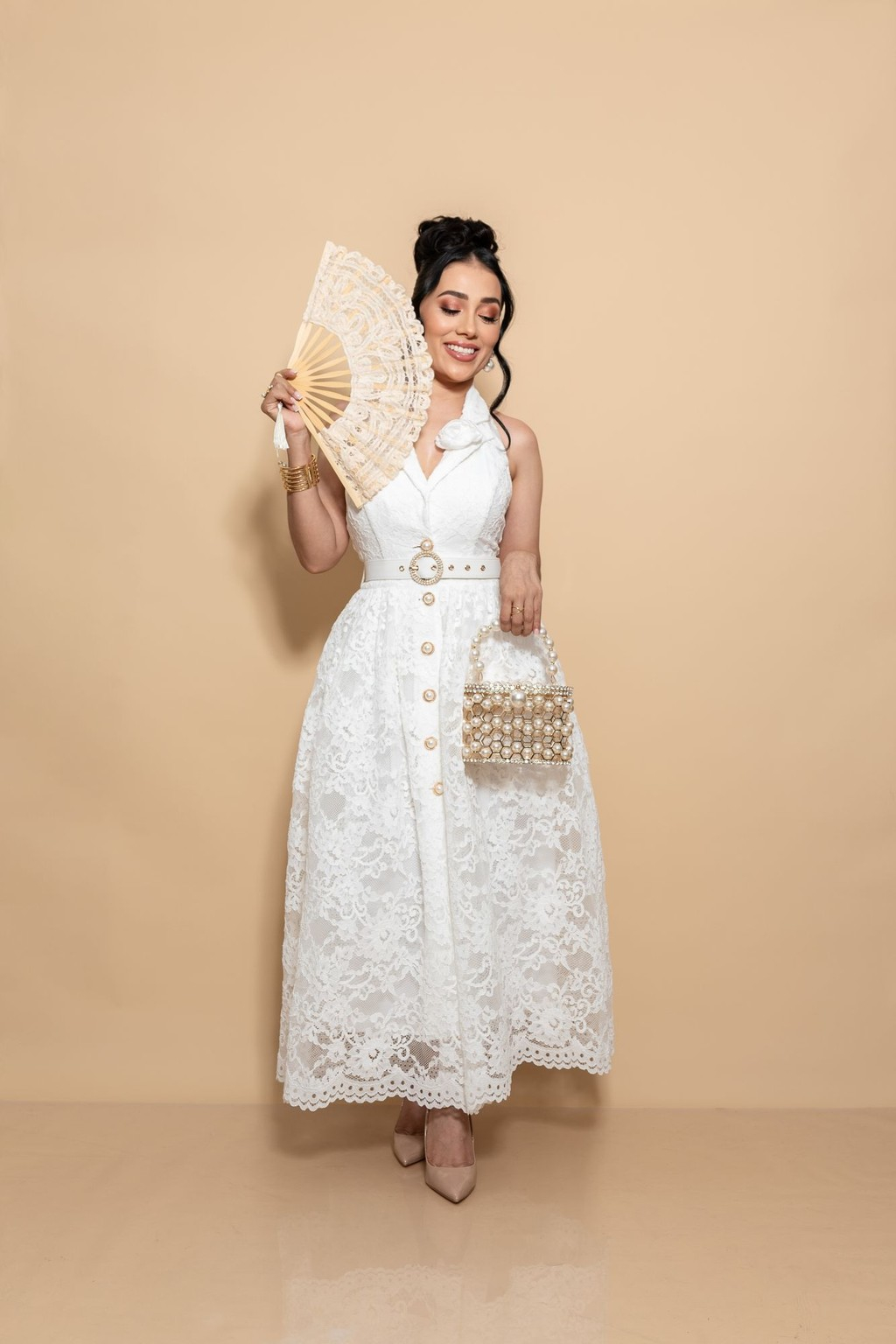 Midi Vestido Blanco P06966