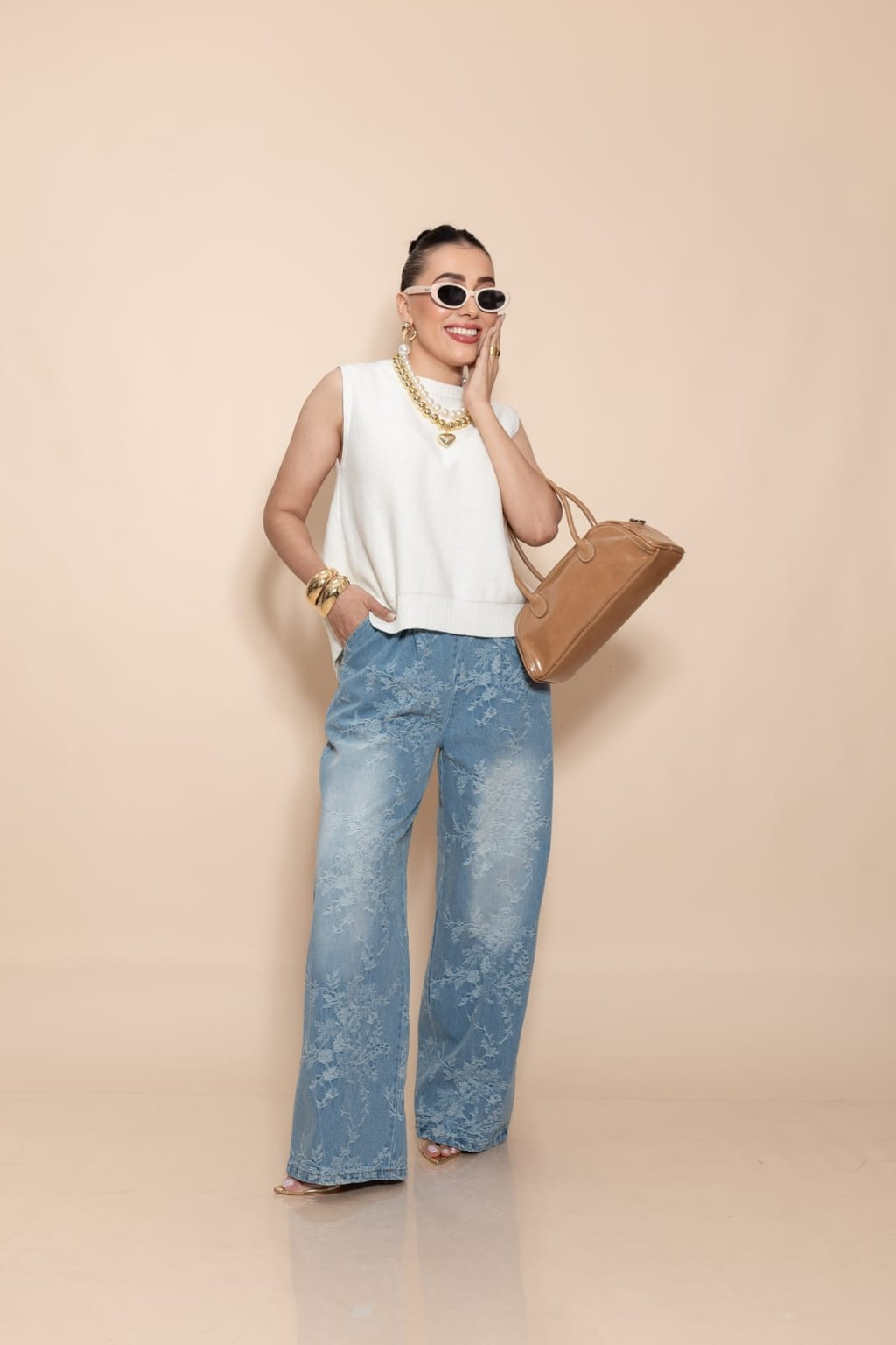 Blusa Cream Black P05566