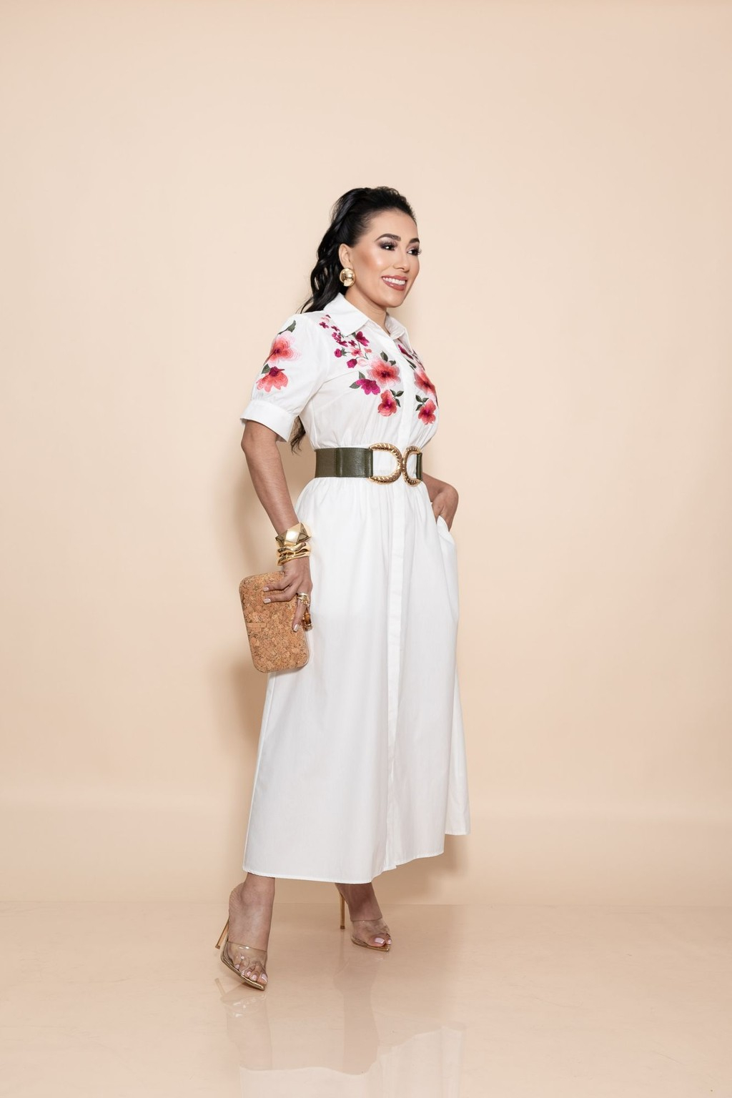 Midi Vestido Floral P06991 - Imagen 3