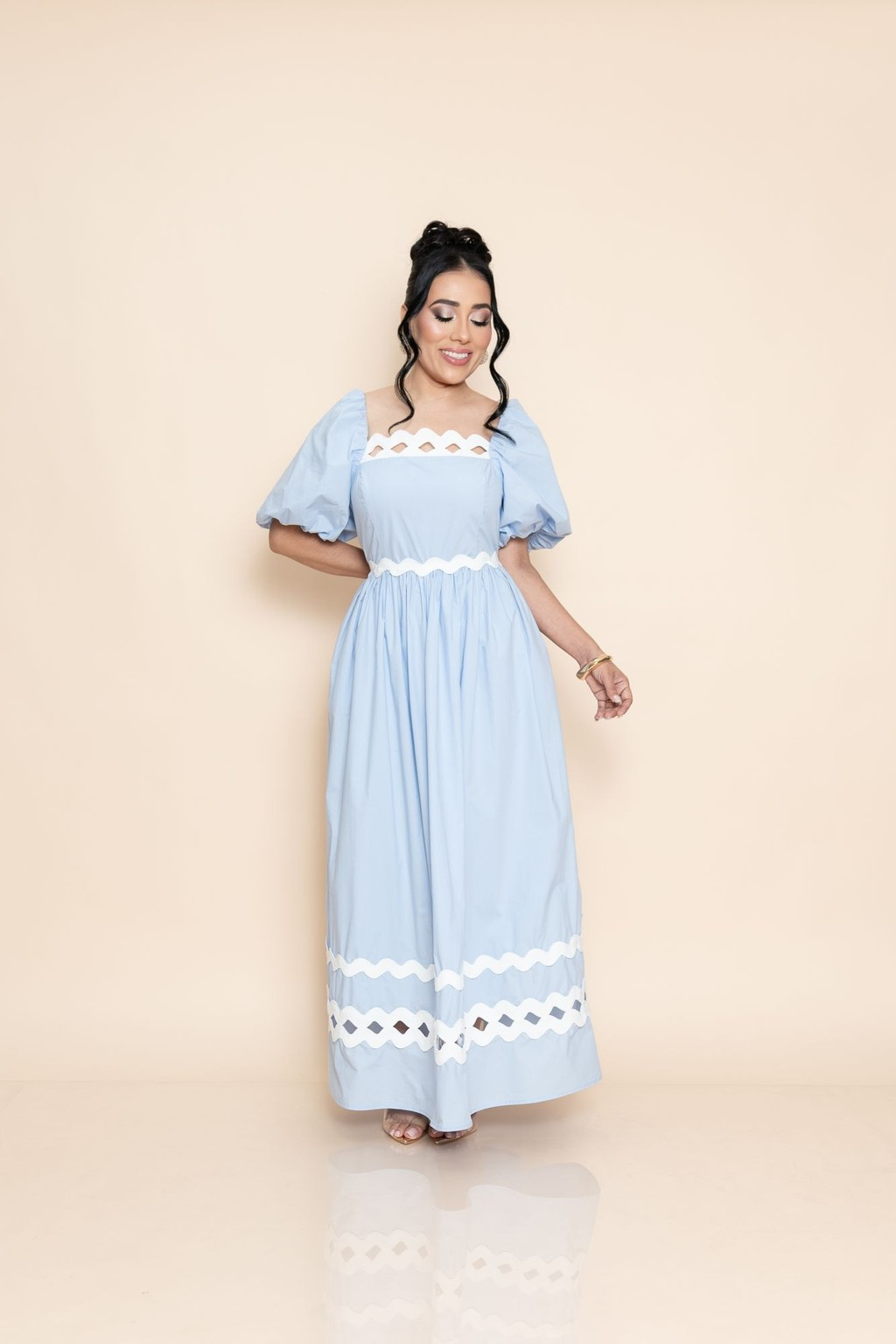 Midi Vestido Celeste P06977