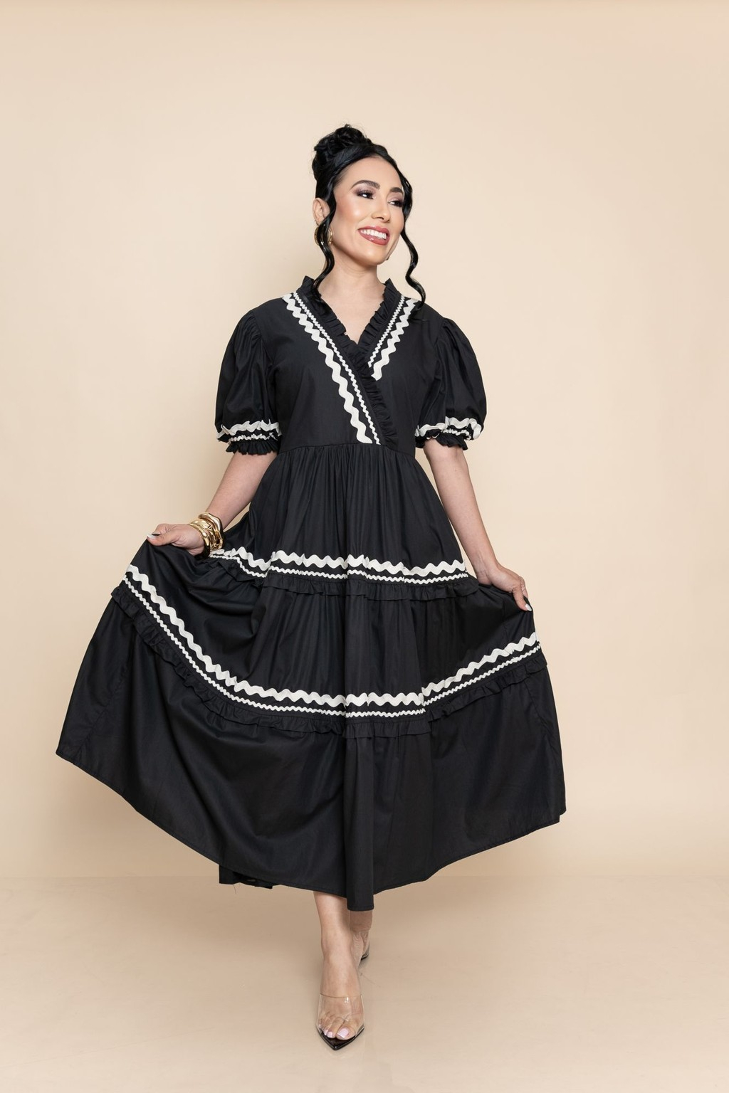 Midi Vestido Black P06960