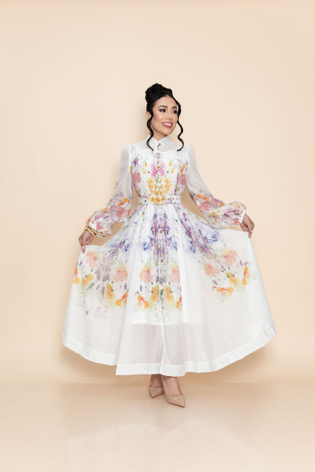 Vestido Floral P07553 - Imagen 3