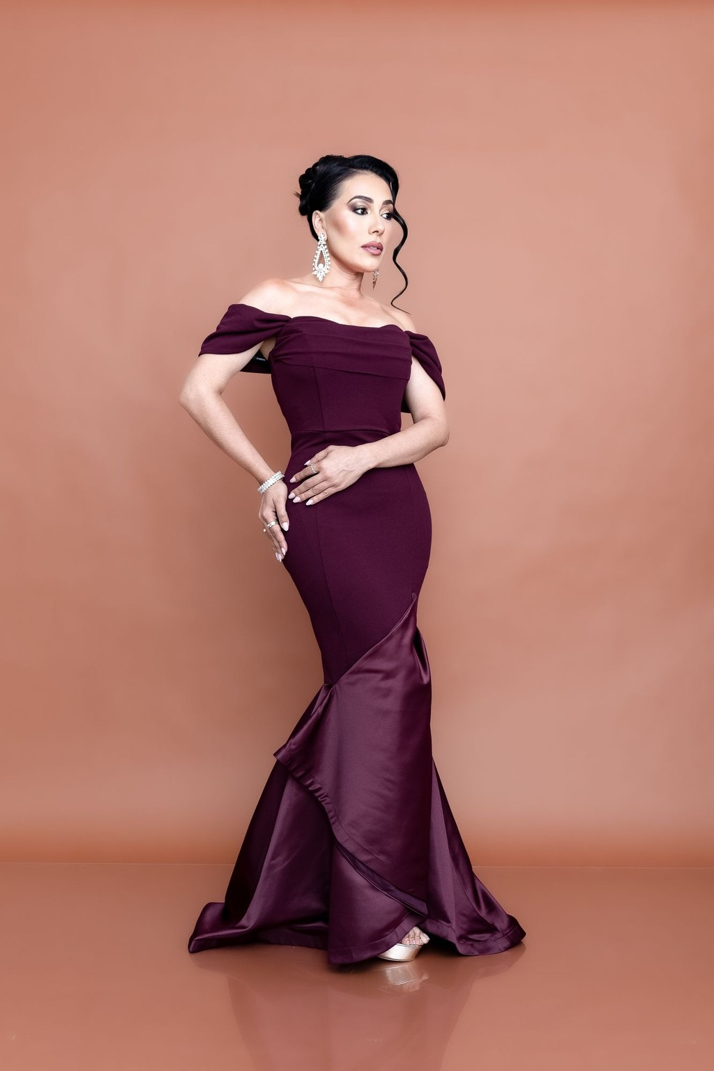 Vestido Maroon P07566