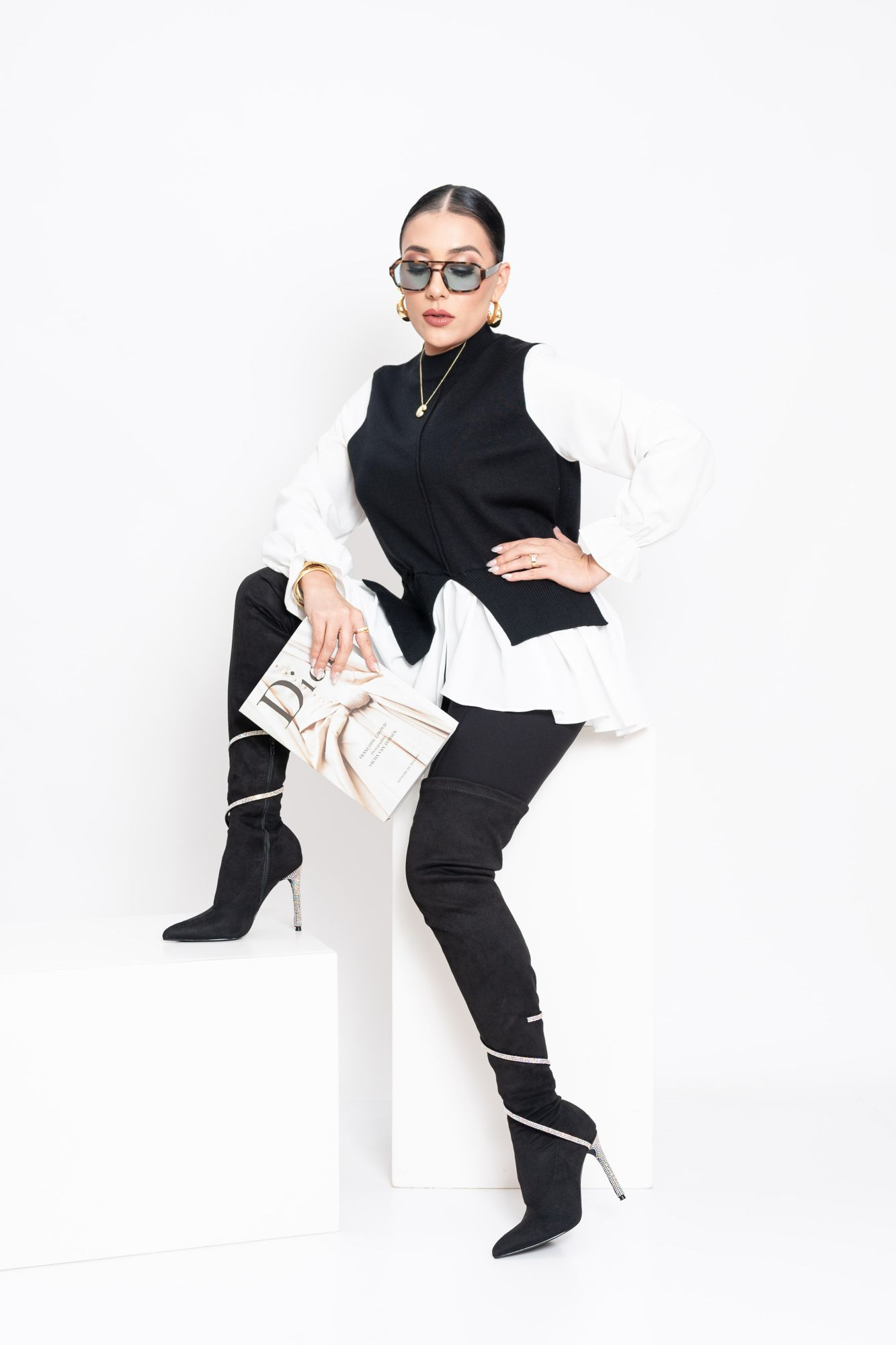 BLUSA BLACK WHITE P05284