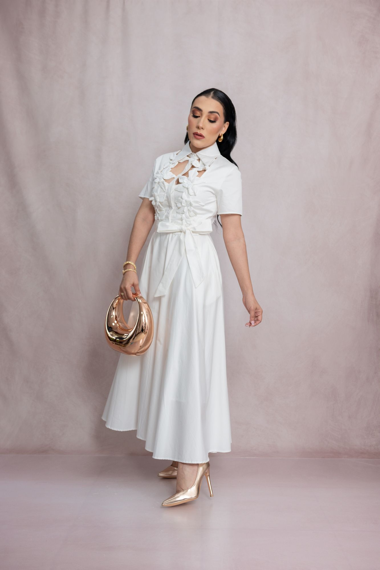 MAXI VESTIDO BLANCO P06757 - Imagen 3