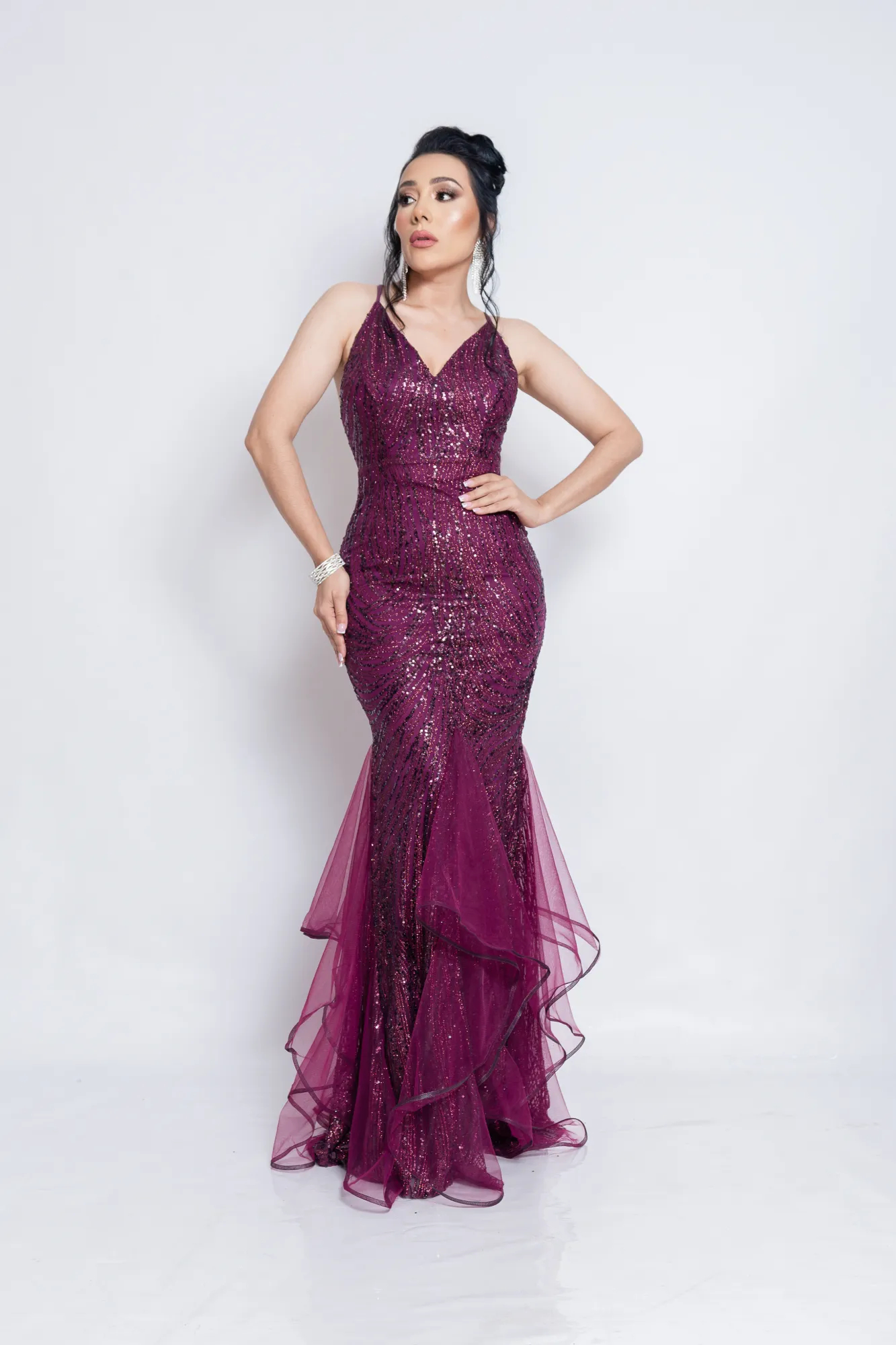 Maxi Vestido Maroon P06934