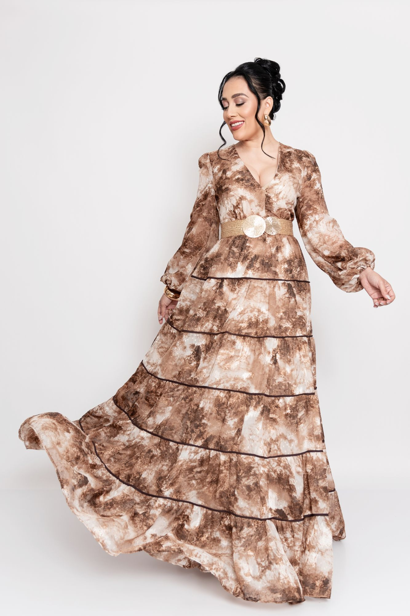 MAXI VESTIDO BROWN P06774