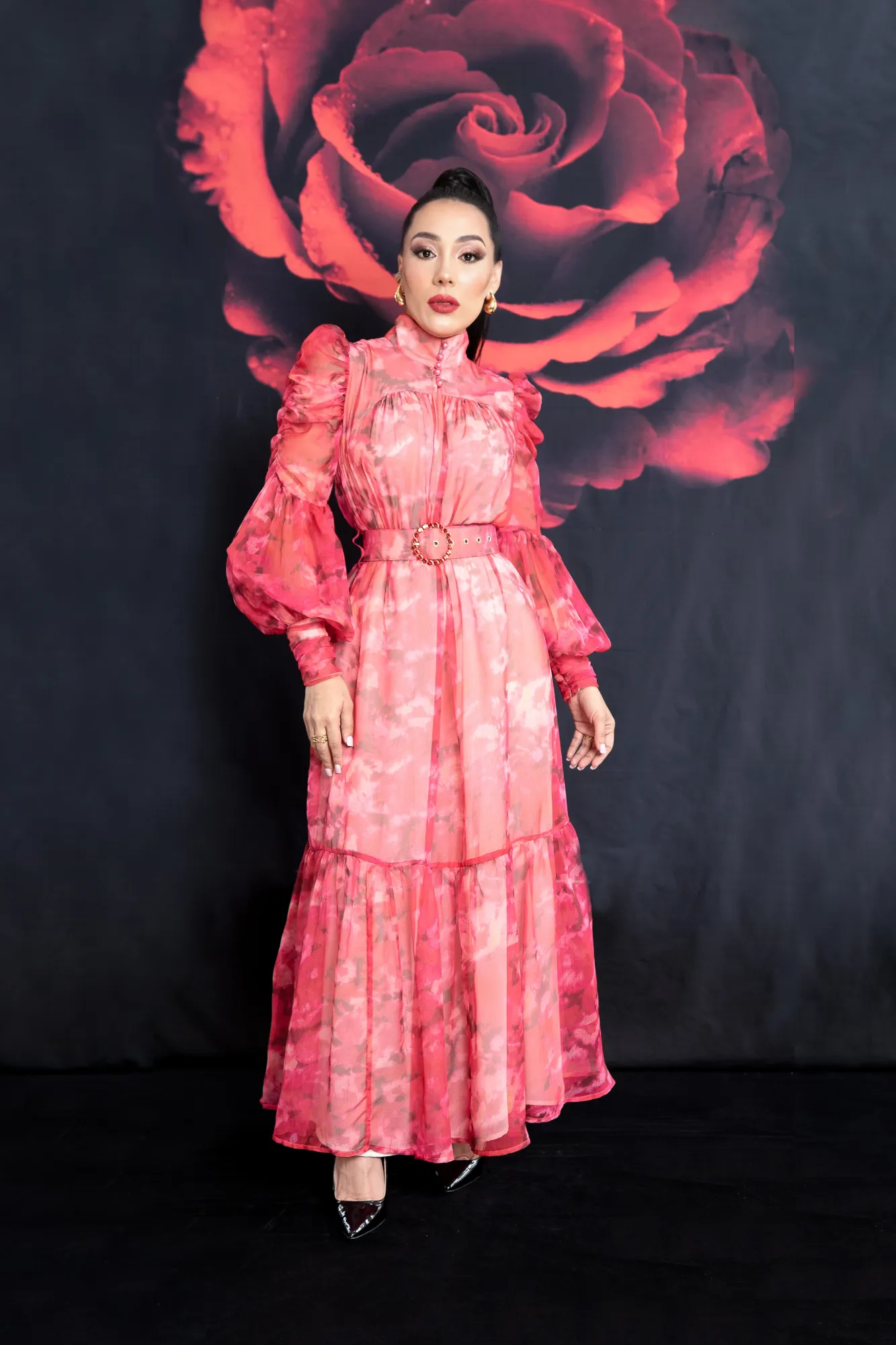 VESTIDO RED MULTI P07478