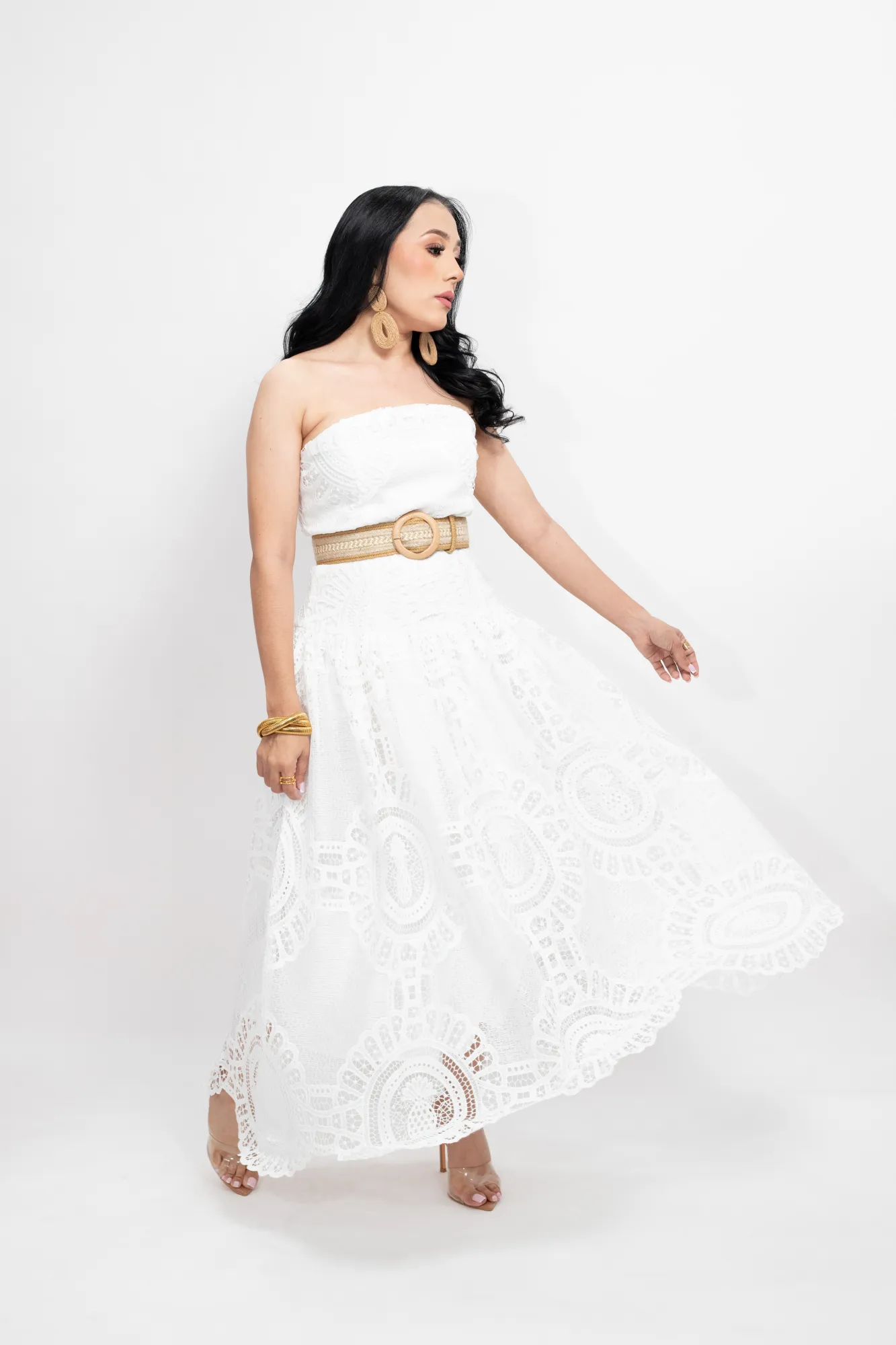 MAXI VESTIDO BLANCO P06759 - Imagen 3