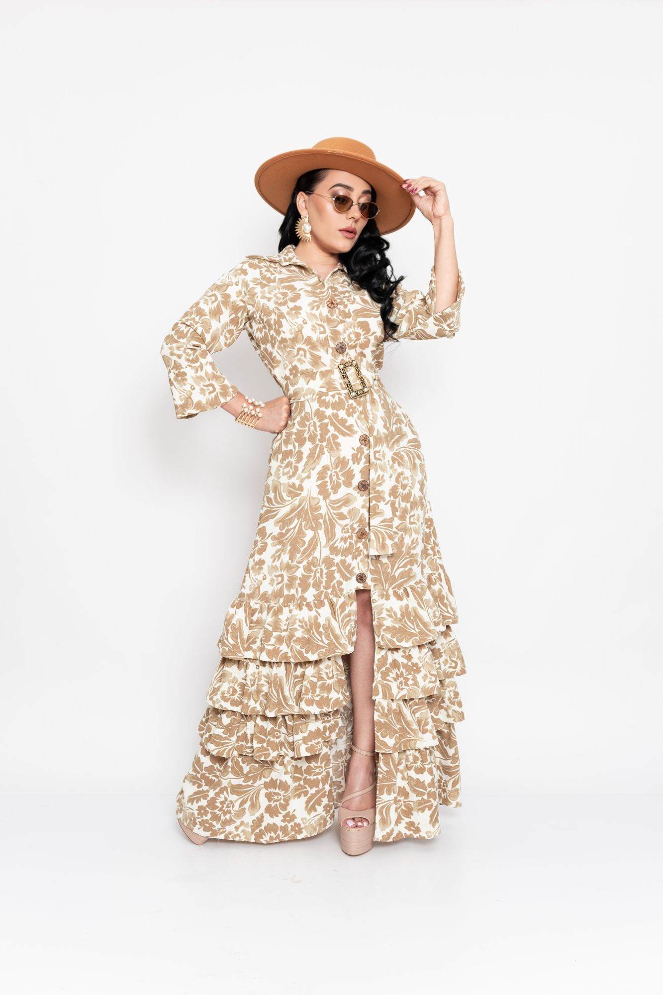 MAXI VESTIDO BEIGE P06747