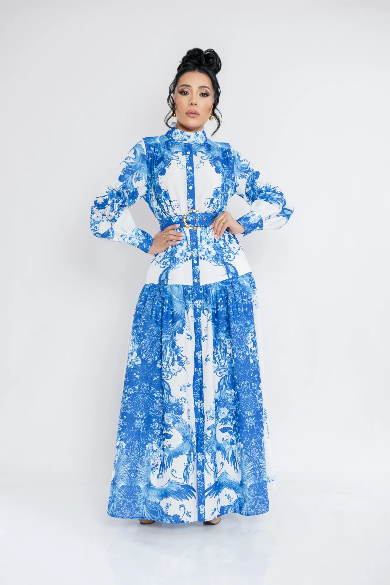 MAXI VESTIDO AZUL P06744