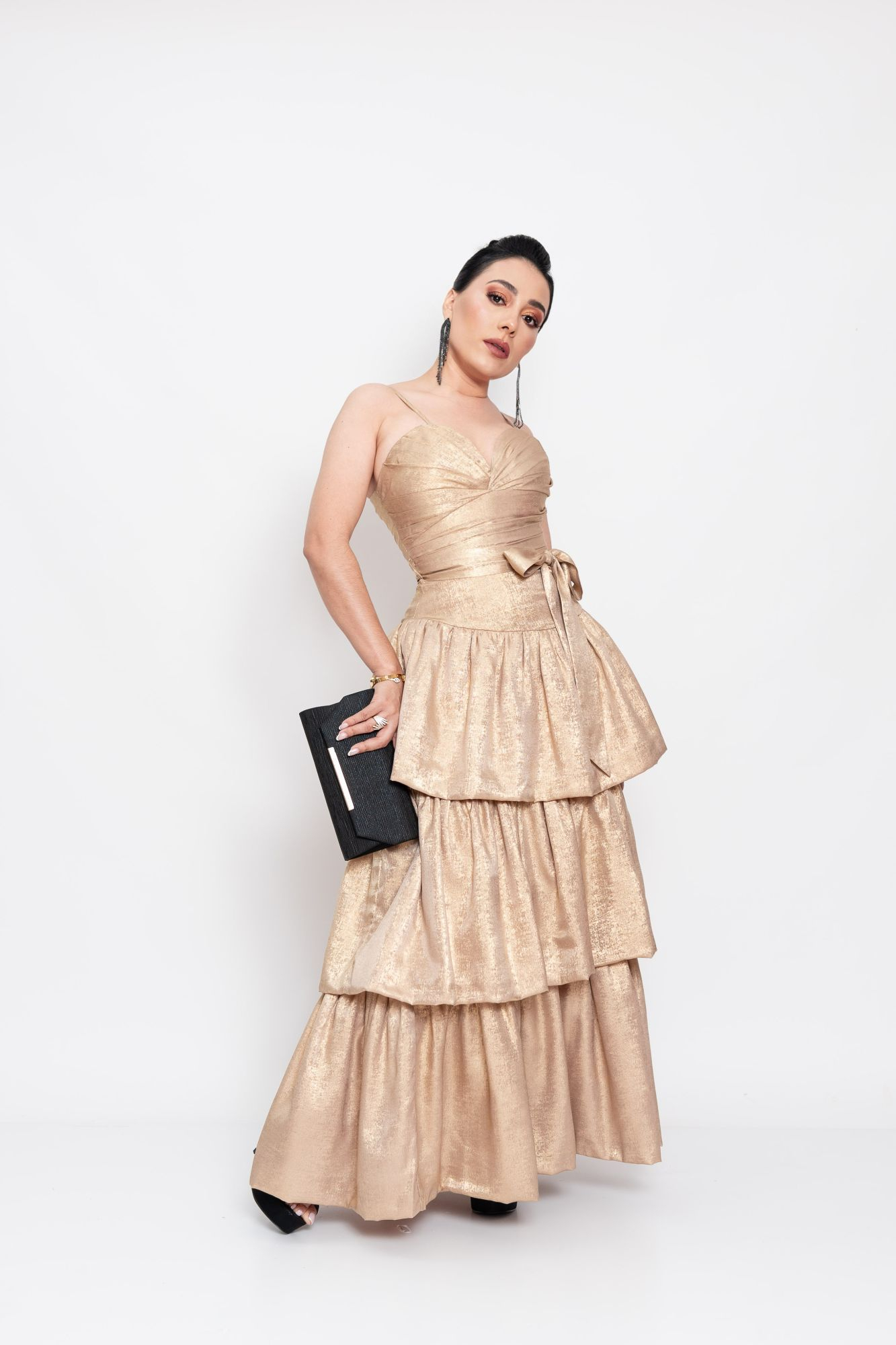 VESTIDO TAUPE P07493