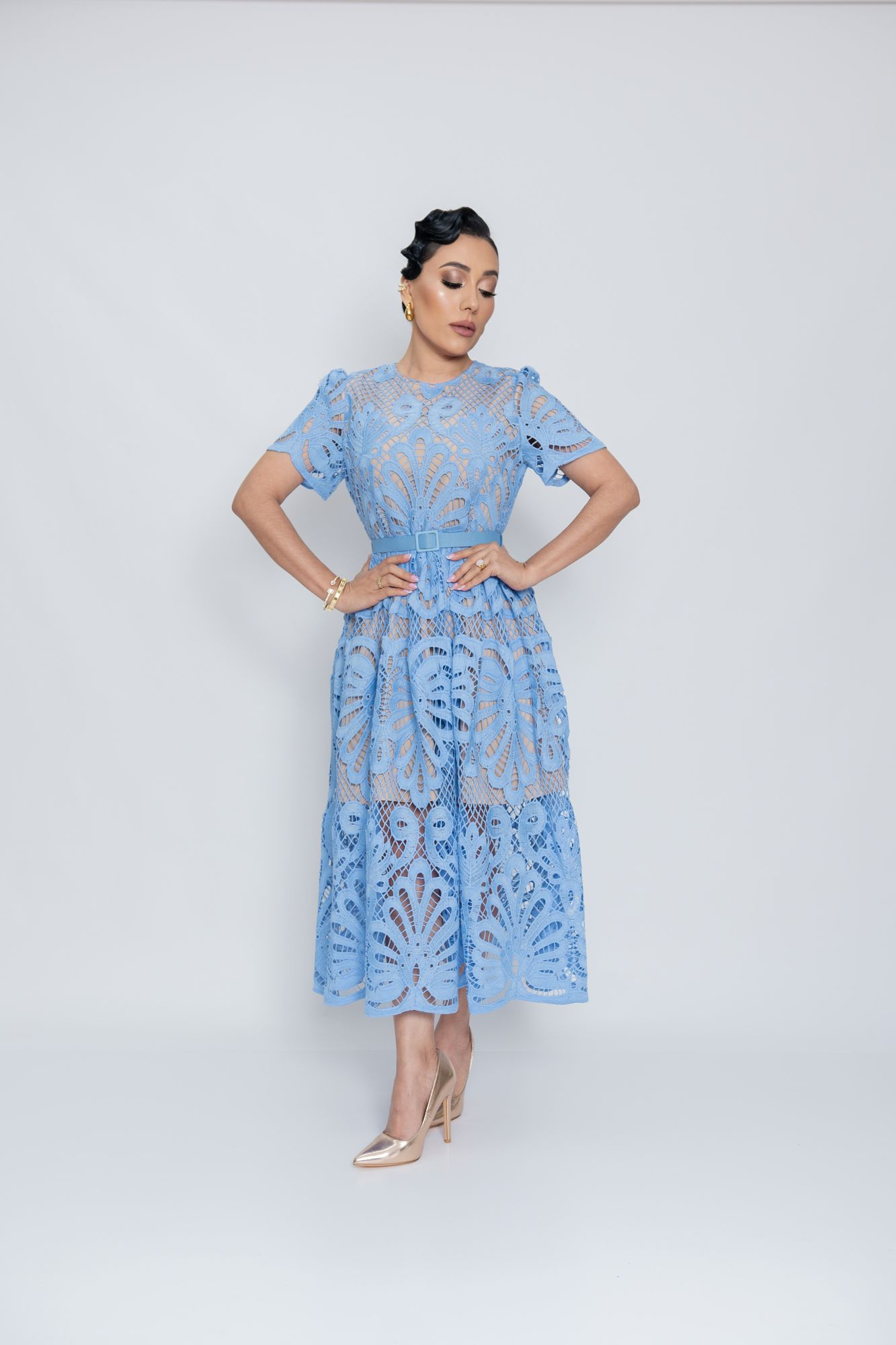 MAXI VESTIDO CELESTE P06776