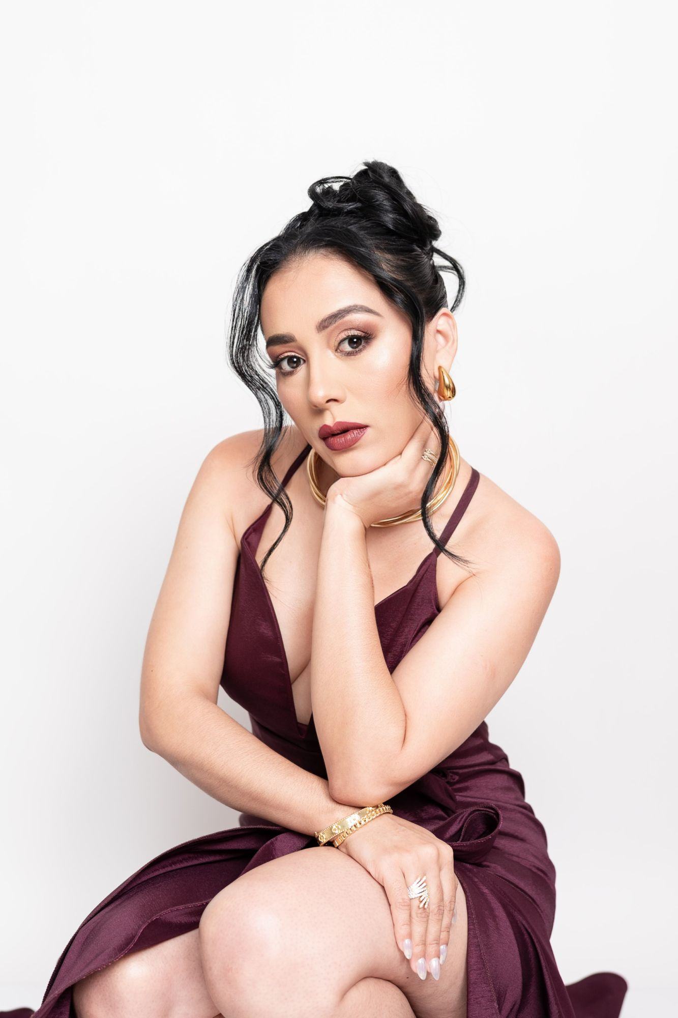 VESTIDO MAROON P07457 - Imagen 5