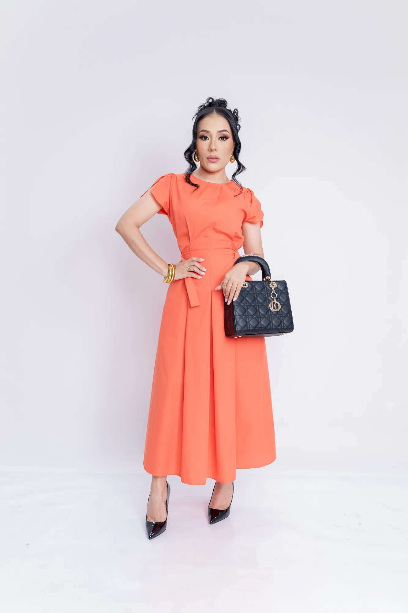 MAXI VESTIDO NARANJA P06813