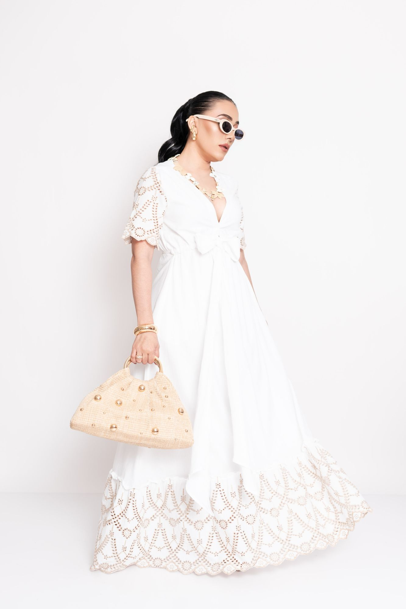 MAXI VESTIDO BLANCO P06756 - Imagen 3