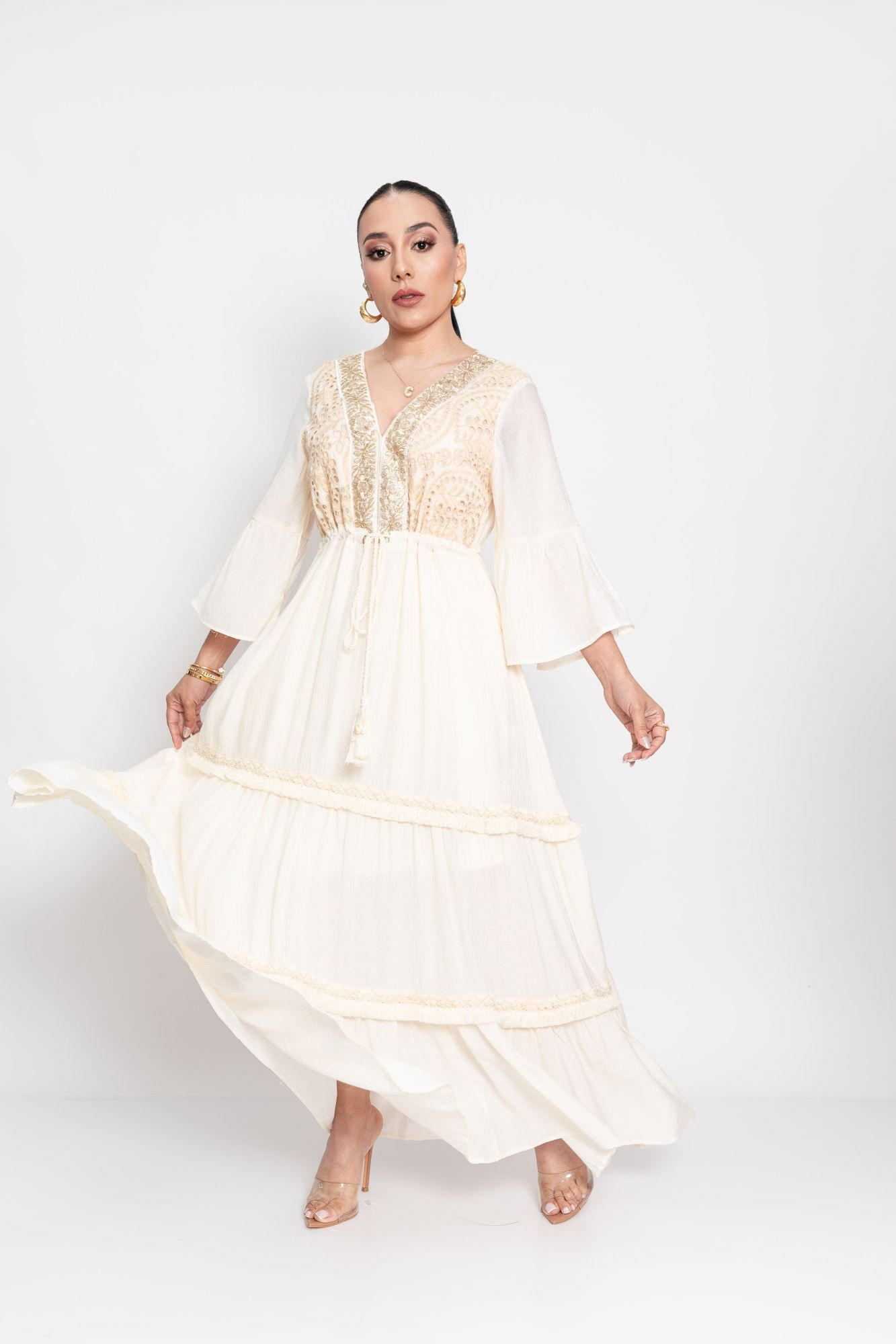 MIDI VESTIDO APRICOT P06842