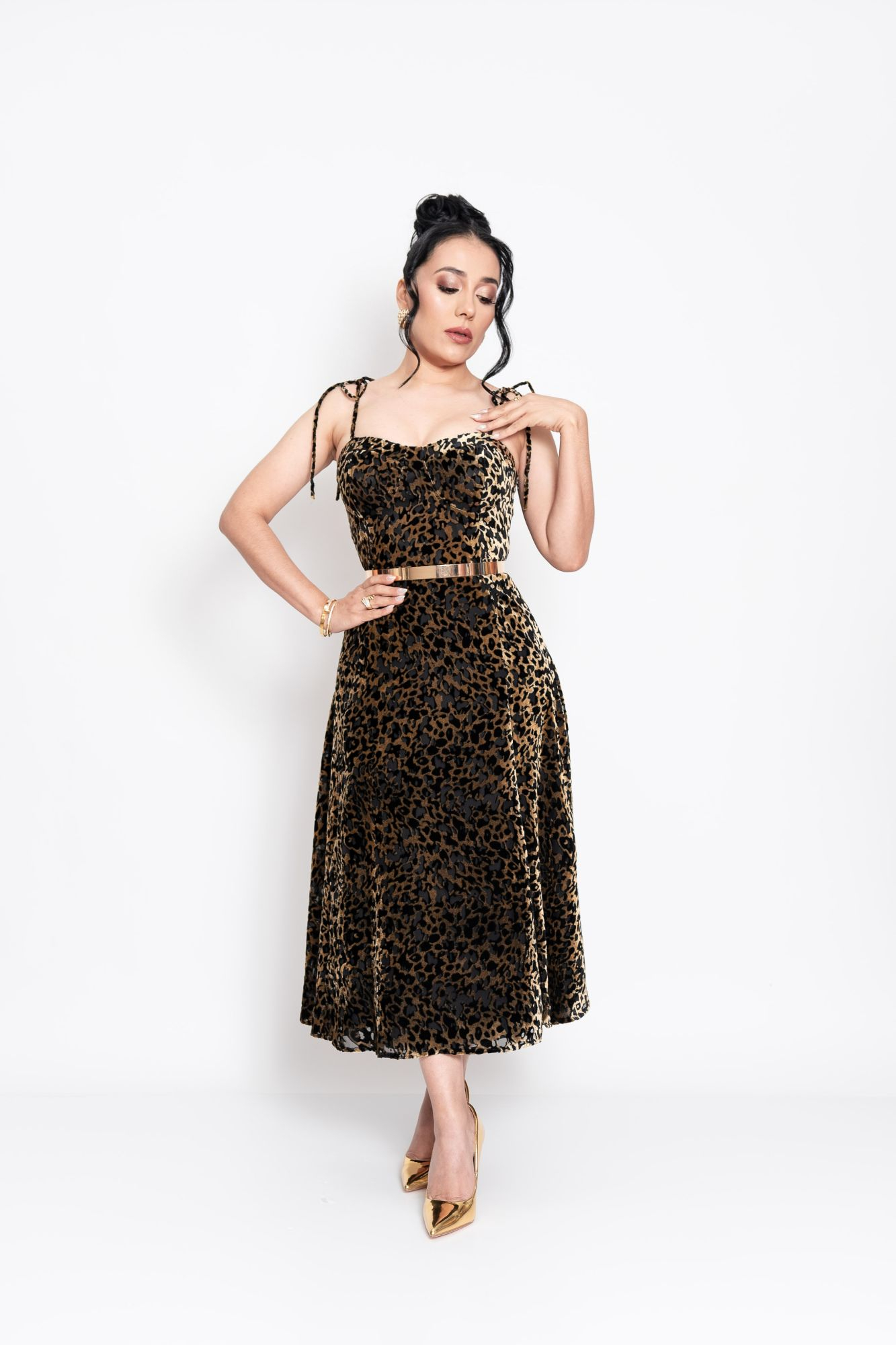 MIDI VESTIDO LEOPARDO P06861