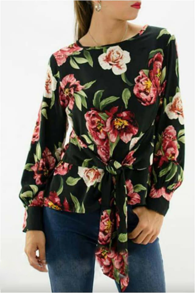 Blusa mujer estampación flores