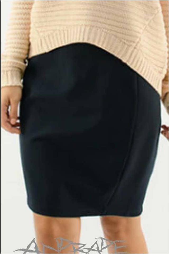 FALDA PUNTO MUJER NEGRA