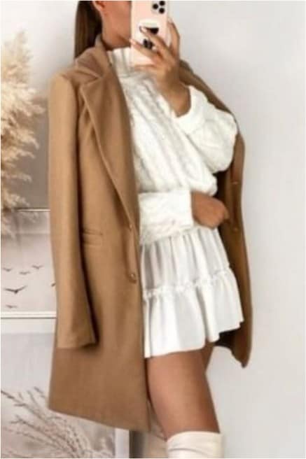 Abrigo forrado mujer con bolsillos - Imagen 3