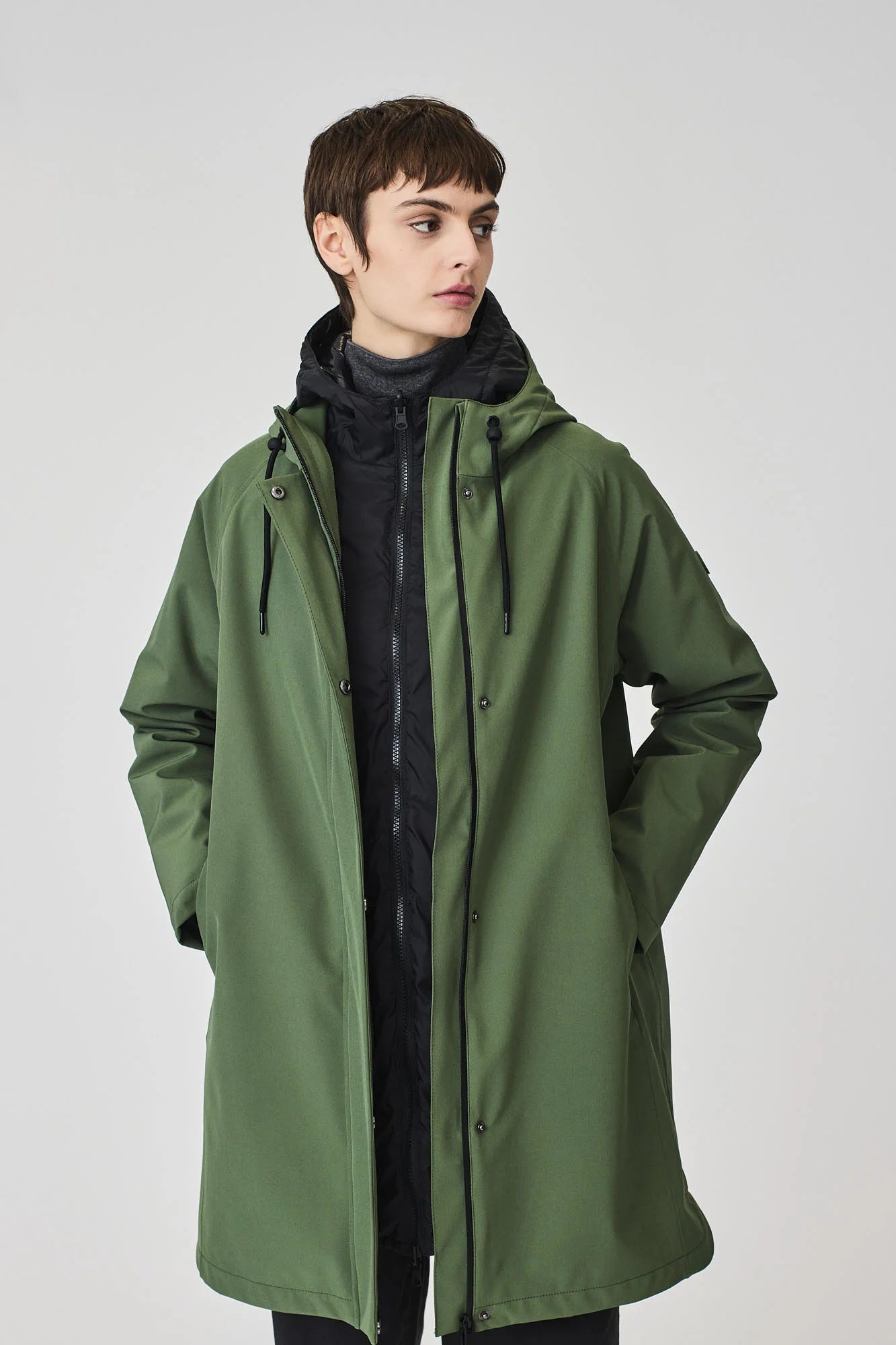 Abrigo 3 en 1 OLUJA BRONZE GREEN - Imagen 4