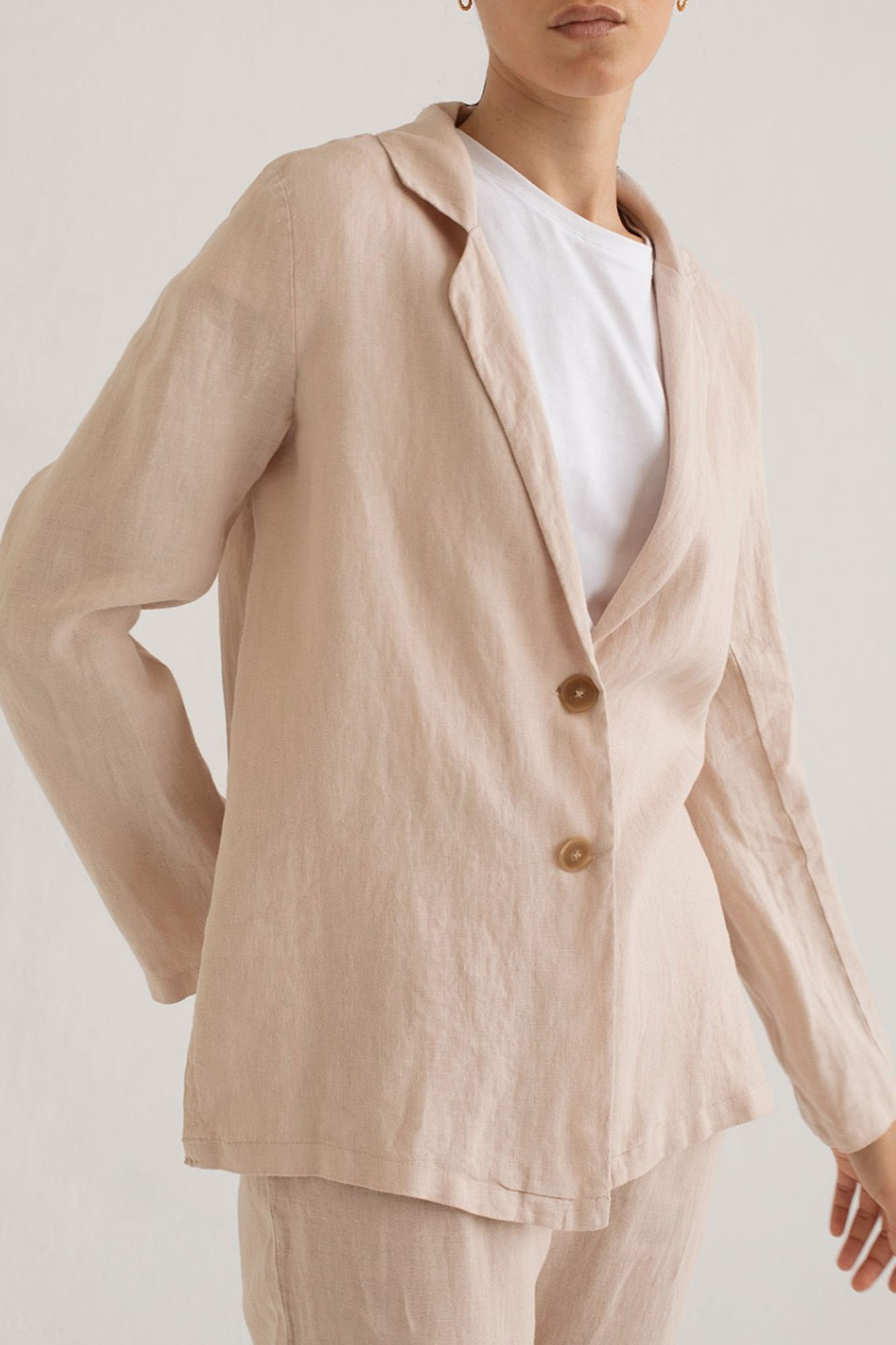 Americana de lino CURAZAO BEIGE