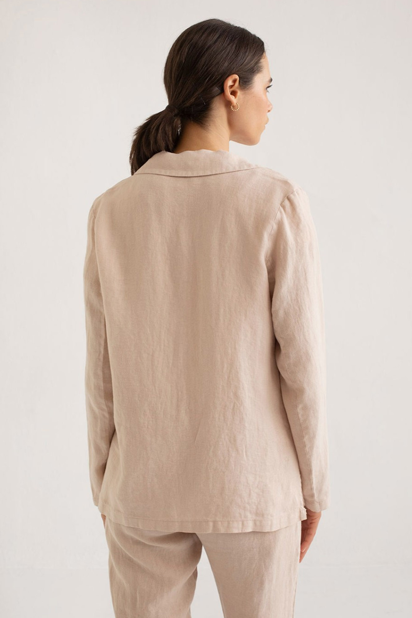 Americana de lino CURAZAO BEIGE - Imagen 3