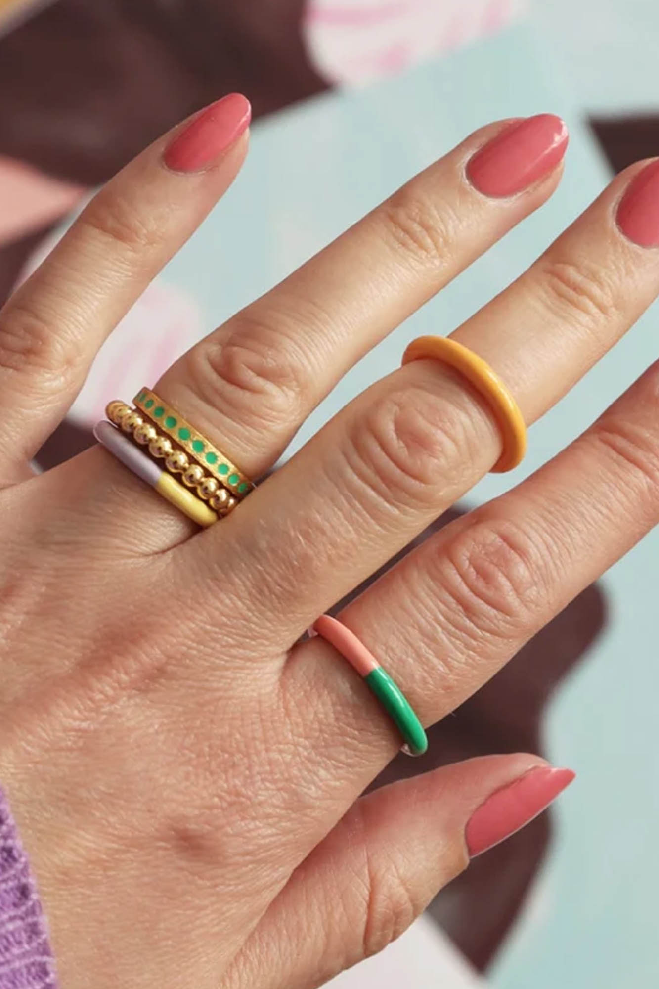 Anillo COLOR BALL GOLD - Imagen 6