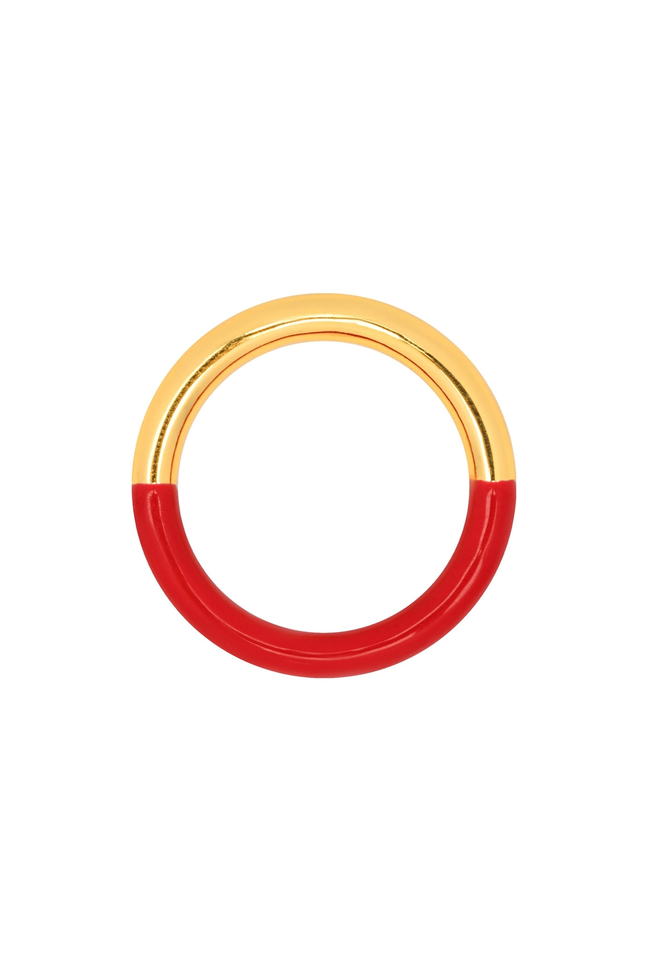 Anillo bañado en oro doble color ROJO - Imagen 4