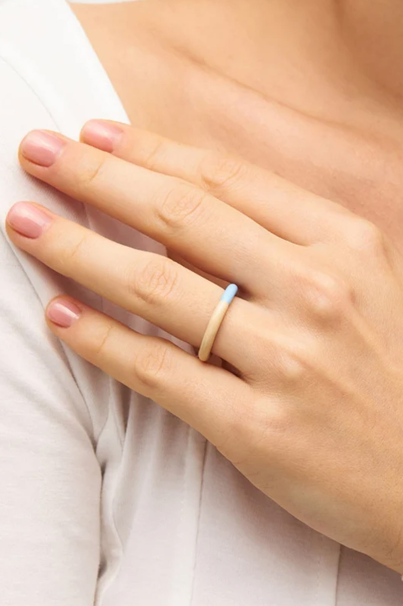 Anillo de doble color AZUL CLARO - Imagen 5