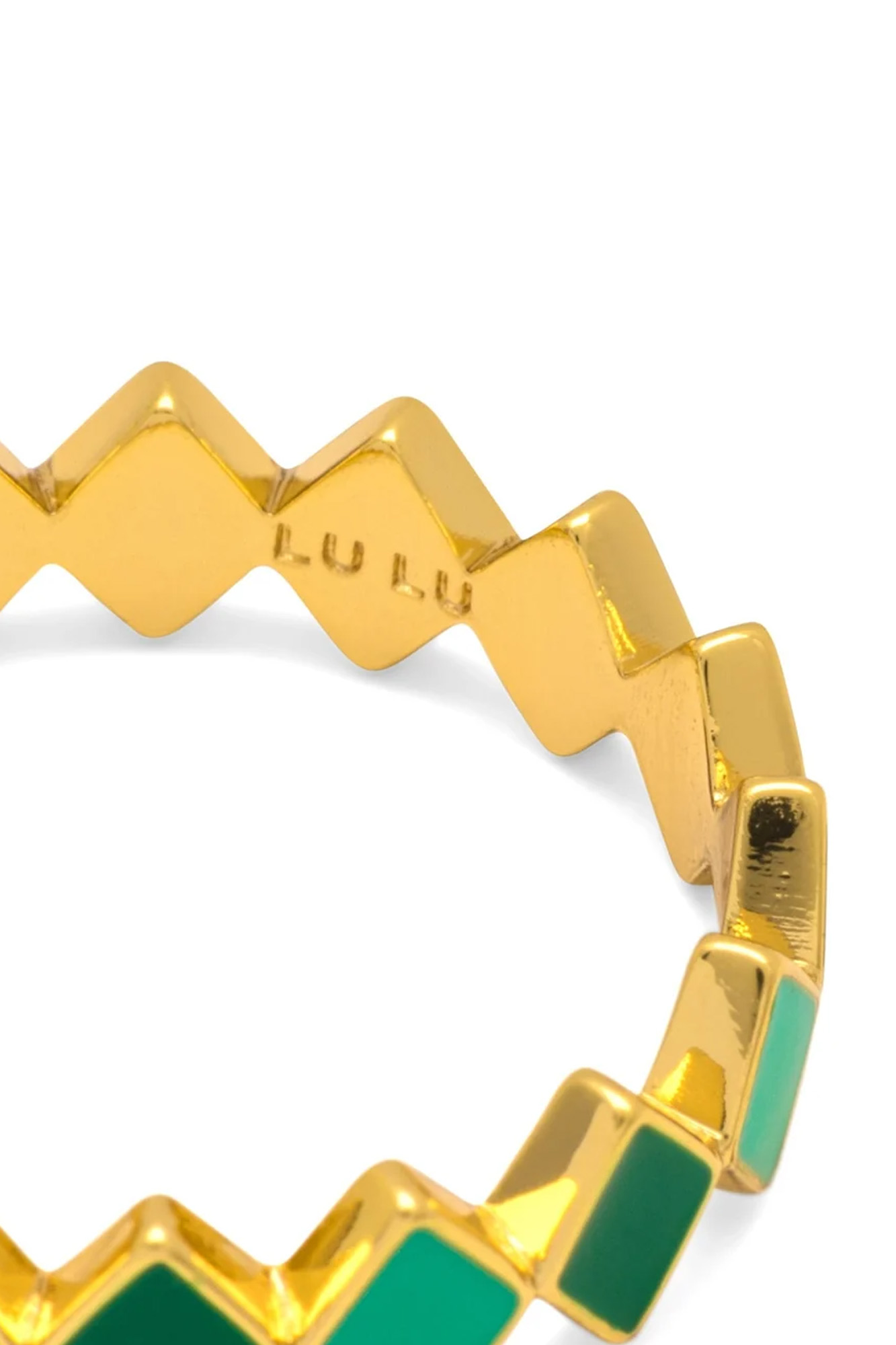 Anillo bañado en oro CONFETI GREEN - Imagen 4