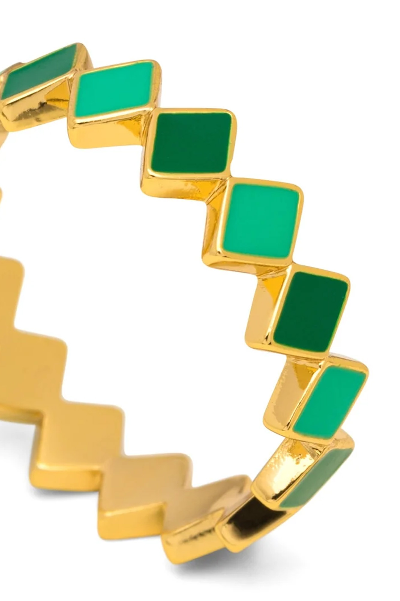 Anillo bañado en oro CONFETI GREEN - Imagen 5