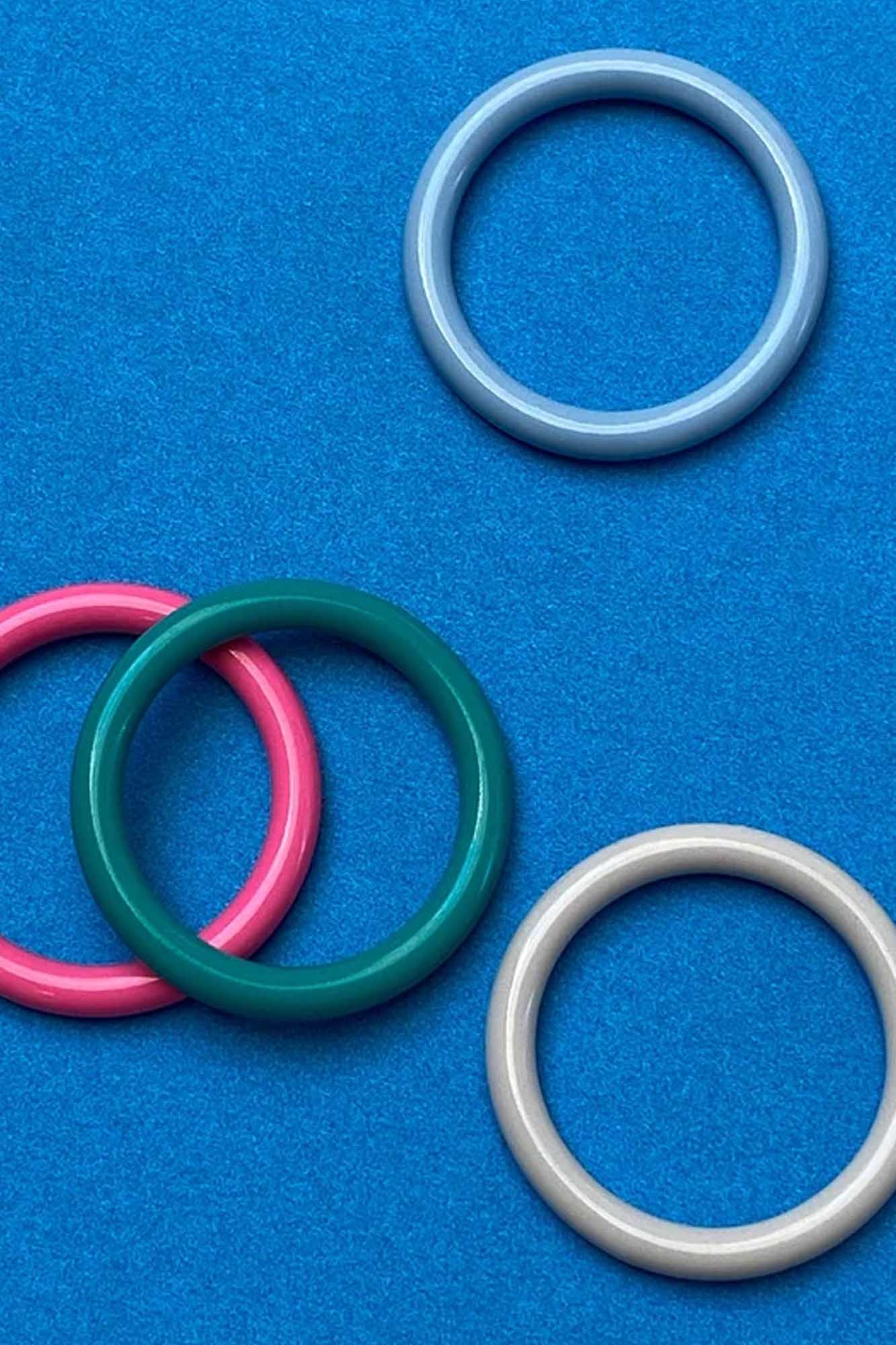 Anillo esmaltado COLOR RING LIGHT BLUE - Imagen 5