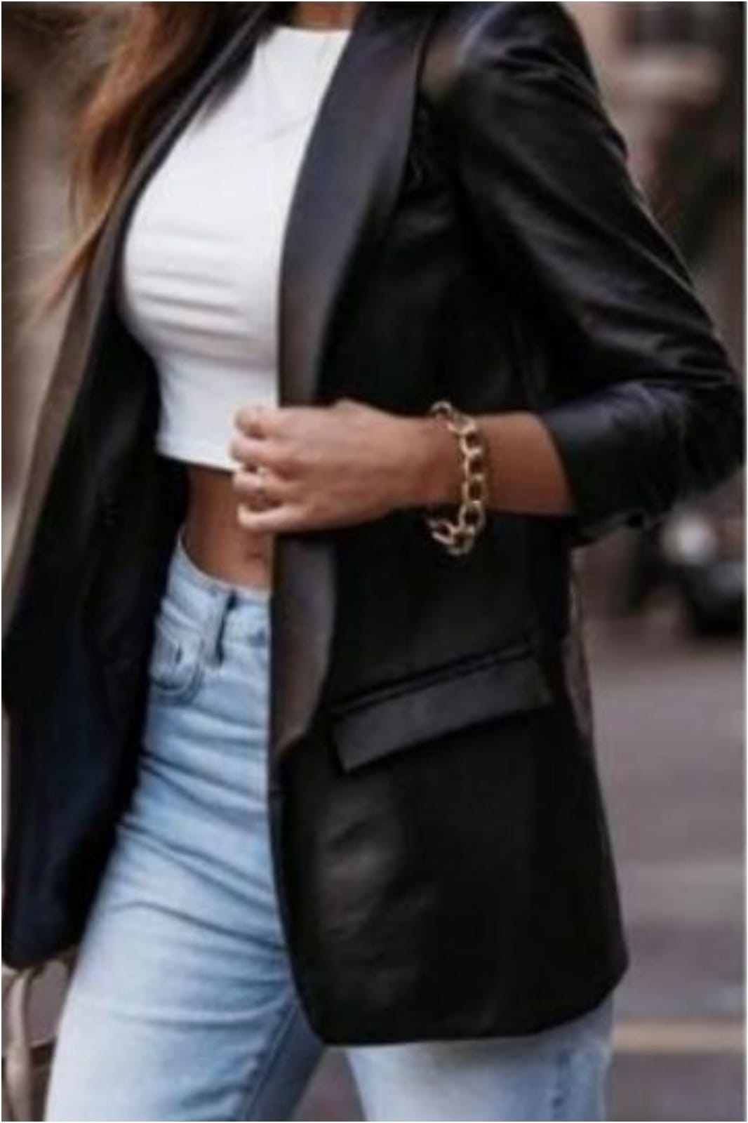 Blazer mujer polipiel