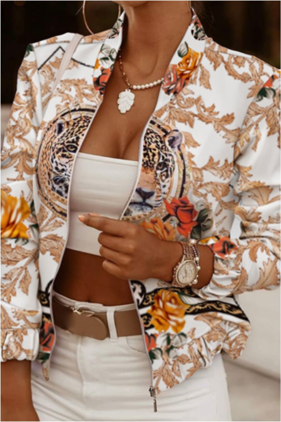 Chaqueta mujer estampado animal print