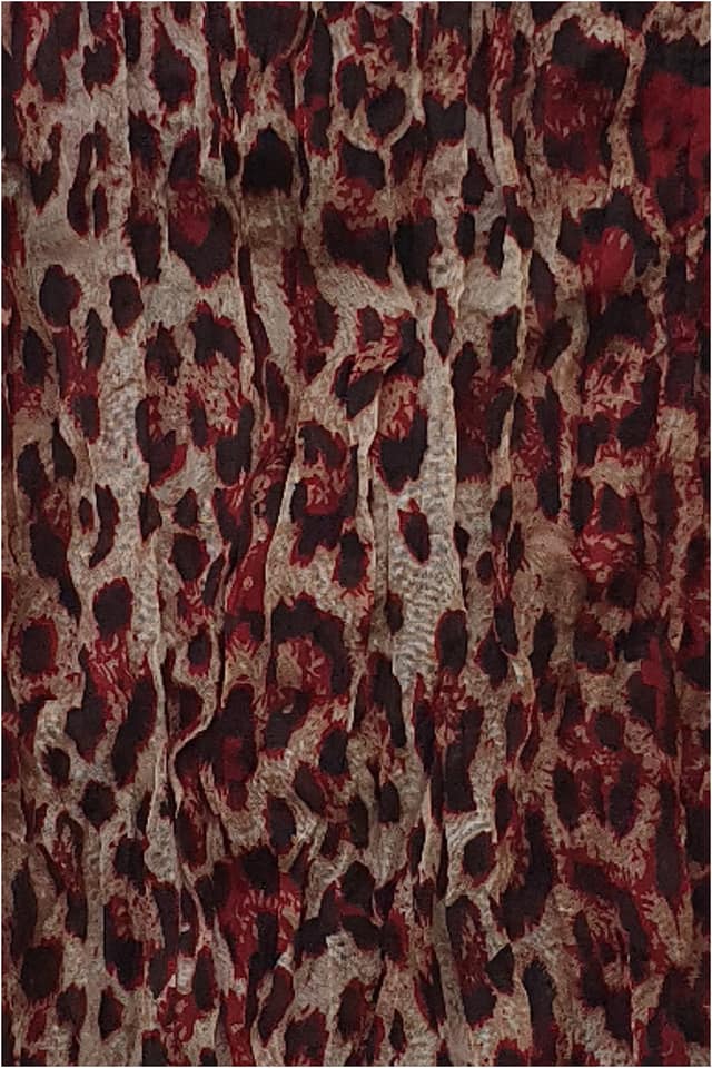 Pashmina animal print burdeos