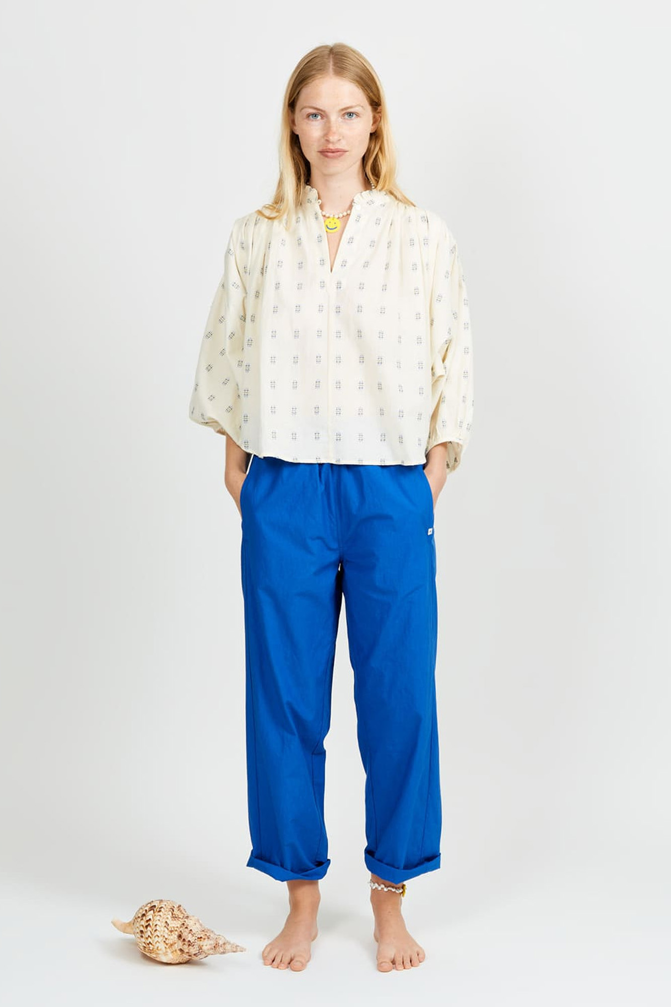 Blusa de algodón orgánico PLUMETIS