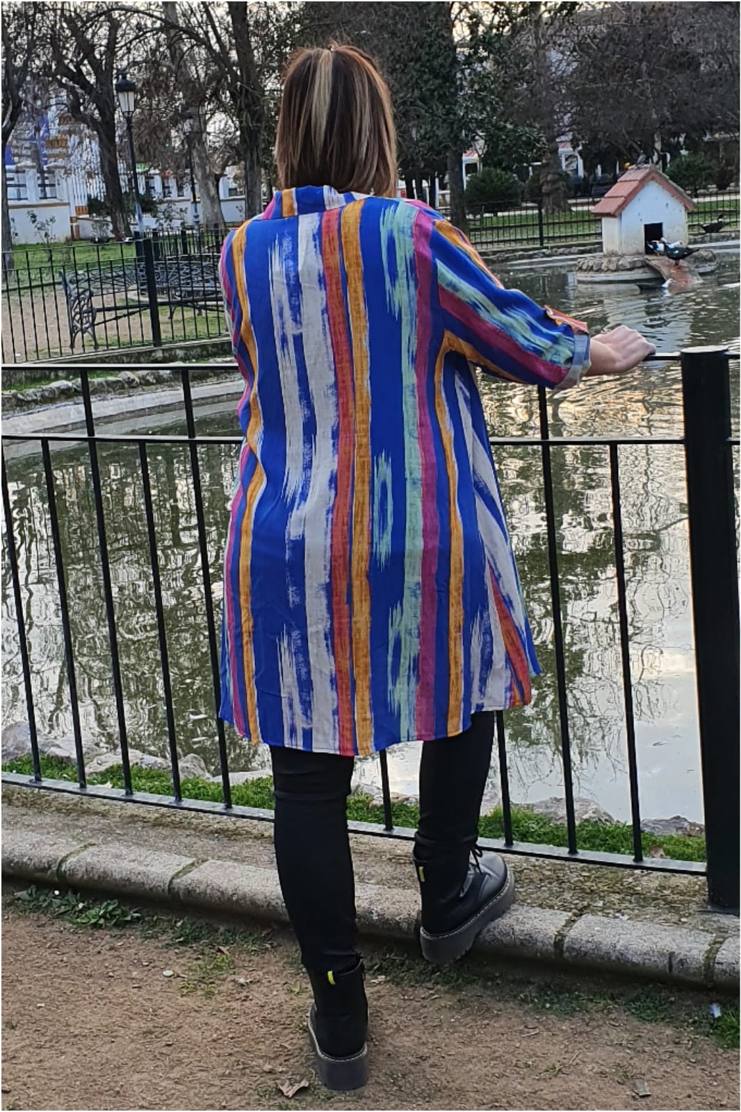 Camisa ó vestido camisero mujer rayas