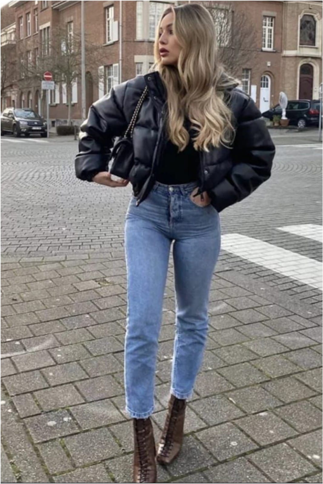Chaqueta mujer bomber polipiel